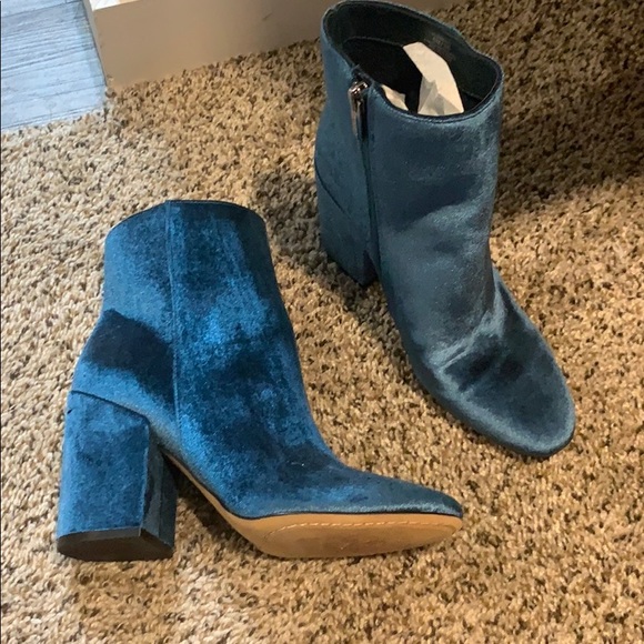 teal ankle boots